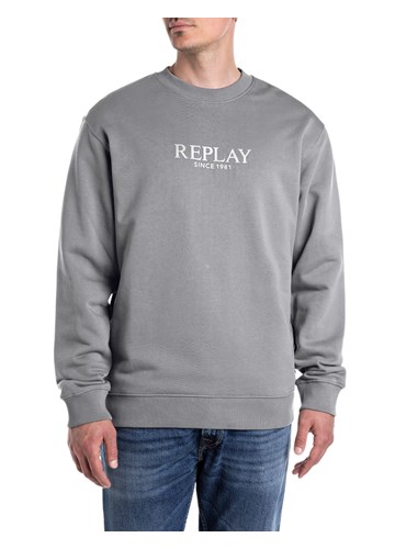 Replay SIVI SWEATSHIRT S GUMIRANIM REPLAY NATPISOM - 1