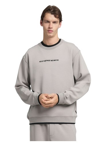 Replay SIVI SWEATSHIRT S IZVEZENIM NATPISOM - 2