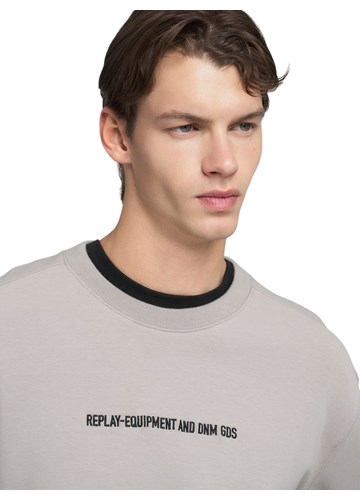 Replay SIVI SWEATSHIRT S IZVEZENIM NATPISOM - 5