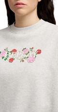 SIVI SWEATSHIRT S LOGOM I PRINTOM RUŽA - 5