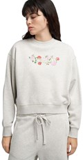 SIVI SWEATSHIRT S LOGOM I PRINTOM RUŽA - 7