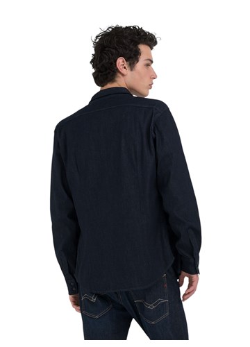 Replay SLIM TRAPER KOŠULJA S IZVEZENIM SLOVOM R - 4