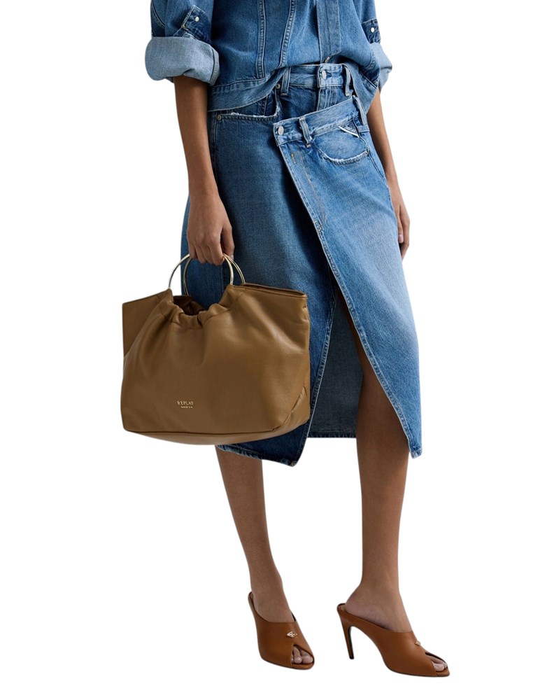 Replay SMEĐA CROSSBODY TORBA S OKRUGLIM RUČKAMA - 4