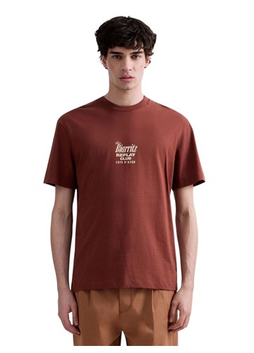 Replay SMEĐA MAJICA KRATKIH RUKAVA S KOKTEL PRINTOM - 2