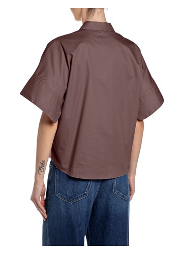 Replay SMEĐA PAMUČNA KOŠULJA SA ŠIRIM RUKAVIMA - 2