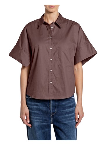 Replay SMEĐA PAMUČNA KOŠULJA SA ŠIRIM RUKAVIMA - 1