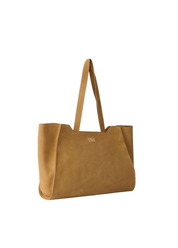 Replay SMEĐA SHOPPER TORBA OD BRUŠENE KOŽE - 3