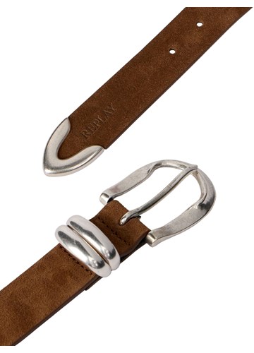 Replay SMEĐI REMEN OD BRUŠENE KOŽE S METALNIM OMČAMA - 2