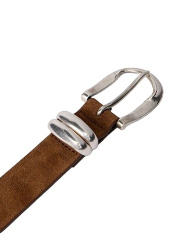 Replay SMEĐI REMEN OD BRUŠENE KOŽE S METALNIM OMČAMA - 3