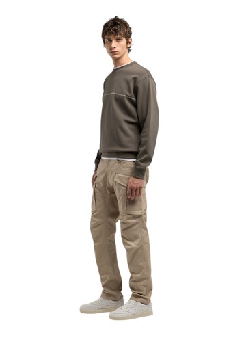 Replay SMEĐI SWEATSHIRT REGULARNOG KROJA S MINI NATPISOM - 2