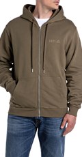 SMEĐI SWEATSHIRT S KAPULJAČOM I IZVEZENIM LOGOM - 1