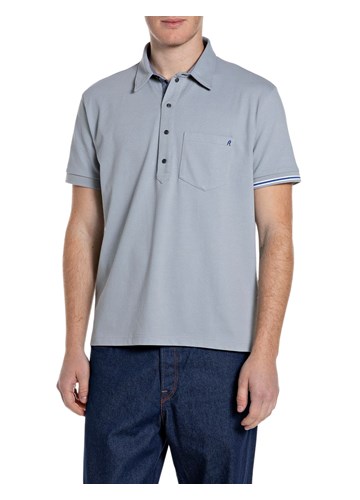 Replay SVJETLOPALA POLO MAJICA OD PIQUE PAMUKA S KONTRASTNIM DETALJIMA - 1