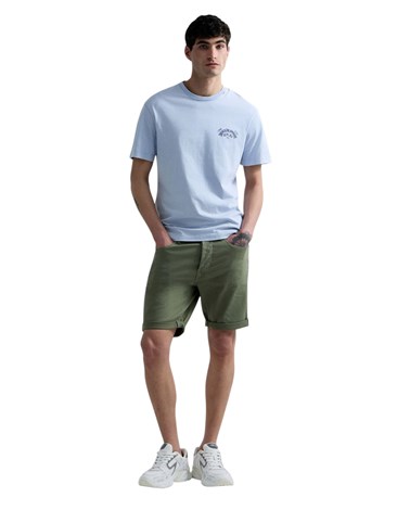 Replay svjetloplava majica opuštenog kroja s printom u boji