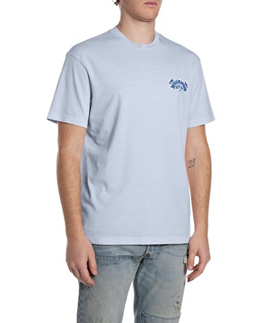 Replay svjetloplava majica opuštenog kroja s printom u boji