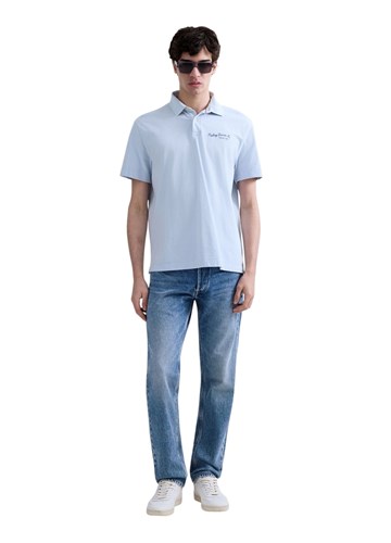 Replay SVJETLOPLAVA PAMUČNA POLO MAJICA S IZVEZENIM LOGOM - 2