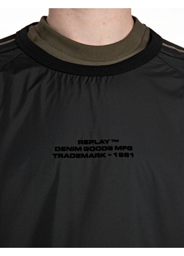 Replay SWEATSHIRT OD KOMBINIRANIH TEHNIČKIH MATERIJALA - 4