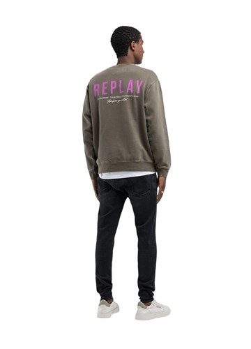 Replay SWEATSHIRT S ROZIM MAXI PRINTOM  - 2