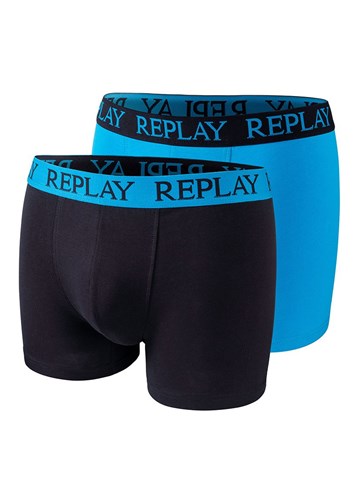 Replay MUŠKE BOKSERICE U CRNOJ I PLAVOJ BOJI, PAKET 2 KOM - 1