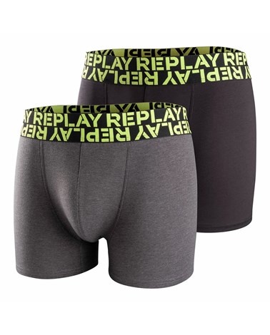 Replay muške bokserice s fluo natpisom replay, paket 2 kom