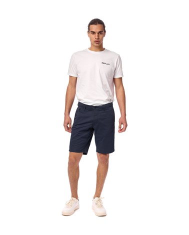Replay kratke tamno plave regular fit chino hlače