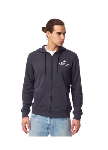 Replay TAMNO PLAVI HOODIE S REPLAY ARCHIVE LOGOTIPOM  - 3