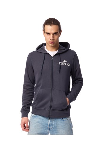 Replay TAMNO PLAVI HOODIE S REPLAY ARCHIVE LOGOTIPOM  - 2
