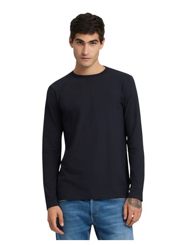 Replay TAMNOPLAVA MAJICA DUGIH RUKAVA OD JERSEYA - 2