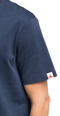 TAMNOPLAVA MAJICA OD ČEŠLJANOG PAMUKA S IZVEZENIM DETALJEM - 4