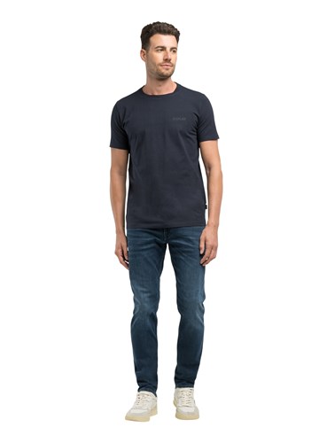 Replay TAMNOPLAVA BASIC MAJICA KRATKIH RUKAVA S MINI REPLAY NATPISOM - 2