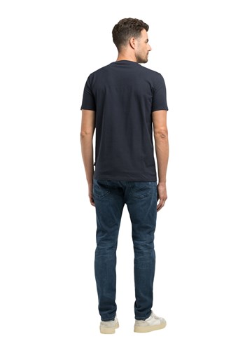 Replay TAMNOPLAVA BASIC MAJICA KRATKIH RUKAVA S MINI REPLAY NATPISOM - 1