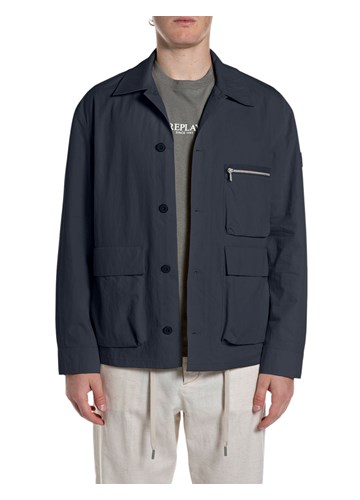 Replay TAMNOPLAVA JAKNA REGULARNOG KROJA S DŽEPOVIMA - 1