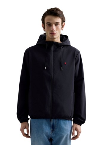 Replay TAMNOPLAVA JAKNA S KAPULJAČOM I R LOGOTIPOM - 2