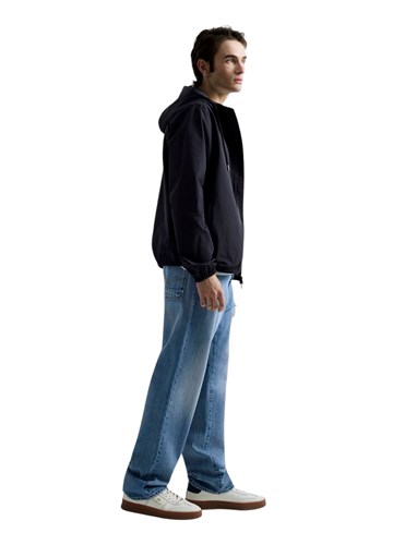 Replay TAMNOPLAVA JAKNA S KAPULJAČOM I R LOGOTIPOM - 4