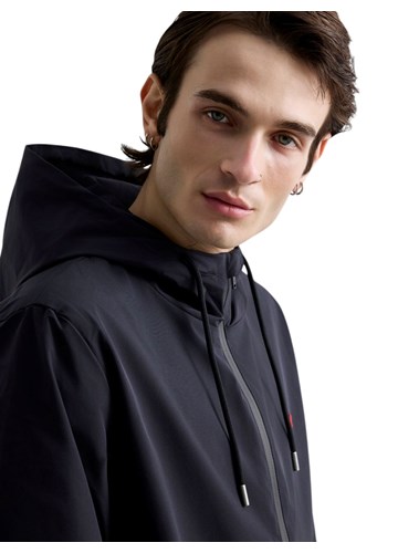 Replay TAMNOPLAVA JAKNA S KAPULJAČOM I R LOGOTIPOM - 5