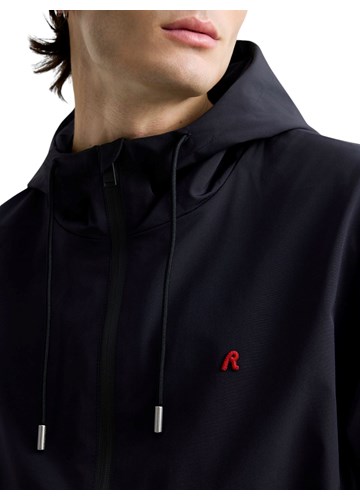 Replay TAMNOPLAVA JAKNA S KAPULJAČOM I R LOGOTIPOM - 6