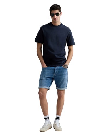 Replay tamnoplava majica kratkih rukava s vezom r