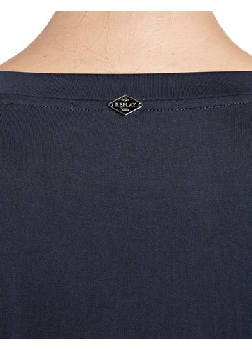 Replay TAMNOPLAVA OVERSIZED MAJICA OD MODALA - 4