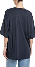 TAMNOPLAVA OVERSIZED MAJICA OD MODALA - 2