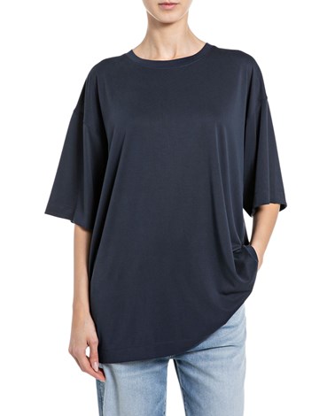 Replay tamnoplava oversized majica od modala