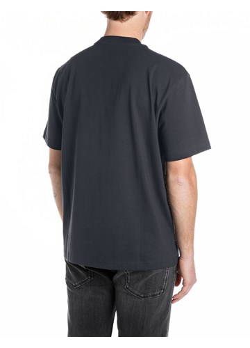 Replay TAMNOPLAVA MAJICA S MINI REPLAY NATPISOM - 2