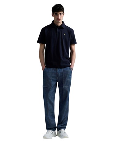 Replay tamnoplava polo majica od rastezljivog pique pamuka