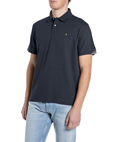 Replay tamnoplava polo majica od rastezljivog pique pamuka