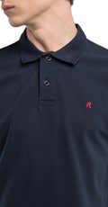 TAMNOPLAVA POLO MAJICA S KONTRASTNIM MINI LOGOTIPOM - 4