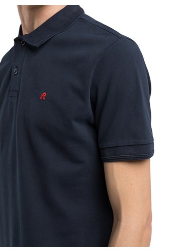Replay TAMNOPLAVA POLO MAJICA S KONTRASTNIM MINI LOGOTIPOM - 6