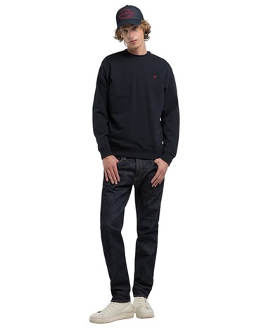 Replay tamnoplavi basic sweatshirt s crvenim logom