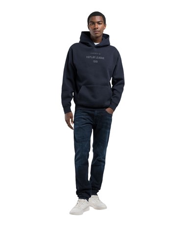 Replay tamnoplavi hoodie replay league 1981
