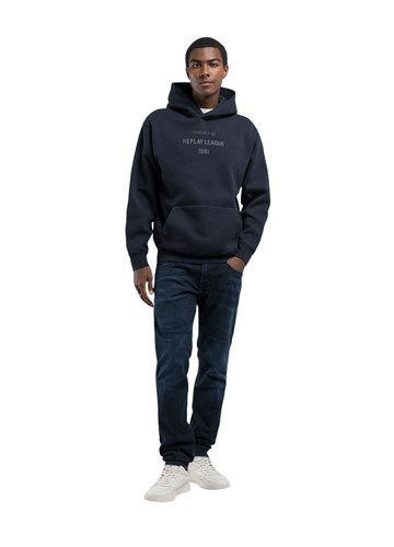 Replay TAMNOPLAVI HOODIE REPLAY LEAGUE 1981 - 1