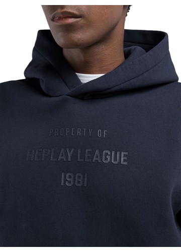 Replay TAMNOPLAVI HOODIE REPLAY LEAGUE 1981 - 3