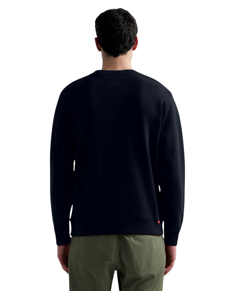 Replay TAMNOPLAVI SWEATSHIRT OD FROTIRA S IZVEZENIM SLOVOM R - 3