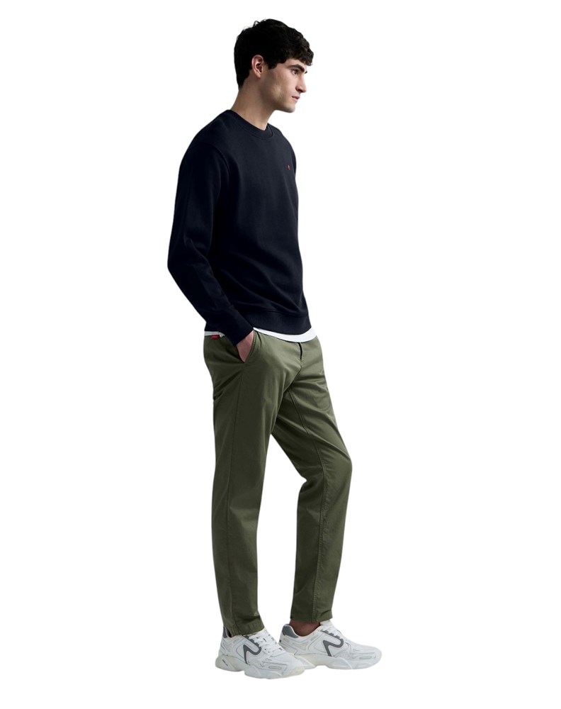 Replay TAMNOPLAVI SWEATSHIRT OD FROTIRA S IZVEZENIM SLOVOM R - 4